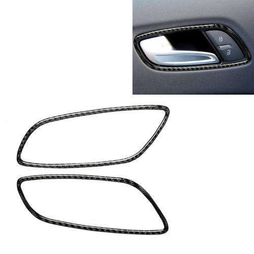 คาร์บอนไฟเบอร์ประตูกรอบตกแต่งสติกเกอร์สำหรับ Audi TT 8n 8J MK123 TTRS 2008-2014, ซ้ายและขวา Universal, Door Handle Frame