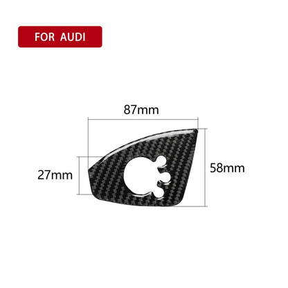 คาร์บอนไฟเบอร์ประตูปุ่มสติกเกอร์ตกแต่งสำหรับ Audi TT 8n 8J MK123 TTRS 2008-2014, ขวา, สไตล์, Door Button, Right Drive A