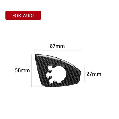 คาร์บอนไฟเบอร์ประตูปุ่มสติกเกอร์ตกแต่งสำหรับ Audi TT 8n 8J MK123 TTRS 2008-2014, ไดรฟ์ซ้าย, สไตล์, Door Button, Left Drive A