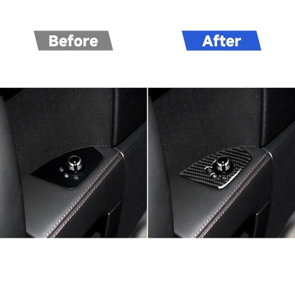 คาร์บอนไฟเบอร์ประตูปุ่มสติกเกอร์ตกแต่งสำหรับ Audi TT 8n 8J MK123 TTRS 2008-2014, ไดรฟ์ซ้าย, สไตล์, Door Button, Left Drive A
