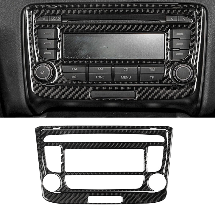 คาร์บอนไฟเบอร์เครื่องปรับอากาศ CD แผงสติกเกอร์ตกแต่งสำหรับ Audi TT 8n 8J MK123 TTRS 2008-2014, ไดรฟ์ซ้ายและขวา Universal, B สไตล์, Air Conditioning CD Panel B