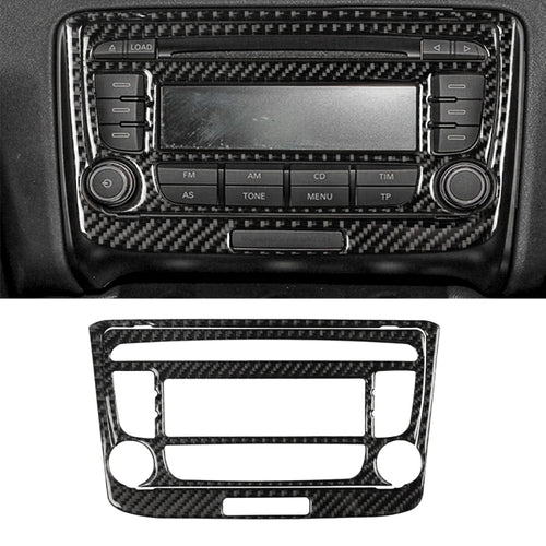 คาร์บอนไฟเบอร์เครื่องปรับอากาศ CD แผงสติกเกอร์ตกแต่งสำหรับ Audi TT 8n 8J MK123 TTRS 2008-2014, ไดรฟ์ซ้ายและขวา Universal, B สไตล์, Air Conditioning CD Panel B
