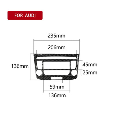 คาร์บอนไฟเบอร์เครื่องปรับอากาศ CD แผงสติกเกอร์ตกแต่งสำหรับ Audi TT 8n 8J MK123 TTRS 2008-2014, ไดรฟ์ซ้ายและขวา Universal, B สไตล์, Air Conditioning CD Panel B