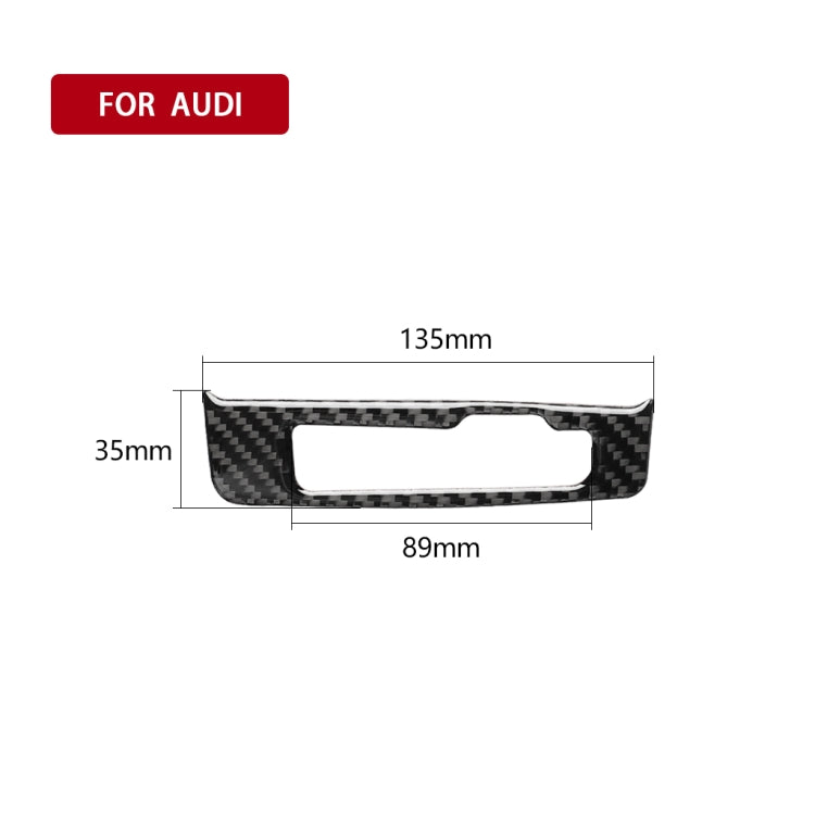 รถคาร์บอนไฟเบอร์เกียร์ Shift กรอบสติกเกอร์ตกแต่งสำหรับ Audi A3 / 8V 2014-2019 ไดรฟ์ซ้าย, Gear Shift Frame, Left Drive