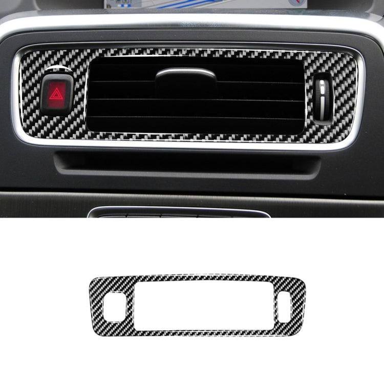 คาร์บอนไฟเบอร์ Central Control ด้านล่าง Air Outlet ตกแต่งสติกเกอร์สำหรับ Volvo V60 2010-2017/S60 2010-2018, ขวา, Central Control Below Air Outlet, Right Drive