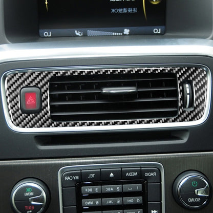 คาร์บอนไฟเบอร์ Central Control ด้านล่าง Air Outlet ตกแต่งสติกเกอร์สำหรับ Volvo V60 2010-2017/S60 2010-2018, ขวา, Central Control Below Air Outlet, Right Drive