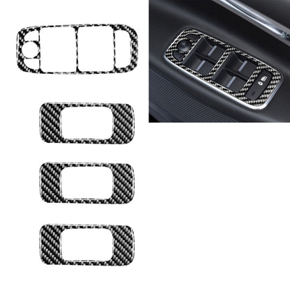 4 ใน 1 คาร์บอนไฟเบอร์ยกแผงสติกเกอร์ตกแต่งสำหรับ Jaguar F-PACE X761 XE X760 2016-2020, ขวาไดรฟ์, Lifting Panel, Right Drive