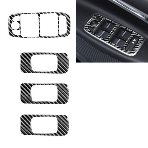 4 ใน 1 คาร์บอนไฟเบอร์ยกแผงสติกเกอร์ตกแต่งสำหรับ Jaguar F-PACE X761 XE X760 2016-2020, ขวาไดรฟ์, Lifting Panel, Right Drive