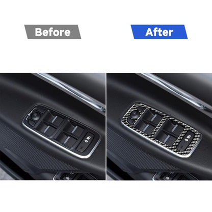 4 ใน 1 คาร์บอนไฟเบอร์ยกแผงสติกเกอร์ตกแต่งสำหรับ Jaguar F-PACE X761 XE X760 2016-2020, ขวาไดรฟ์, Lifting Panel, Right Drive