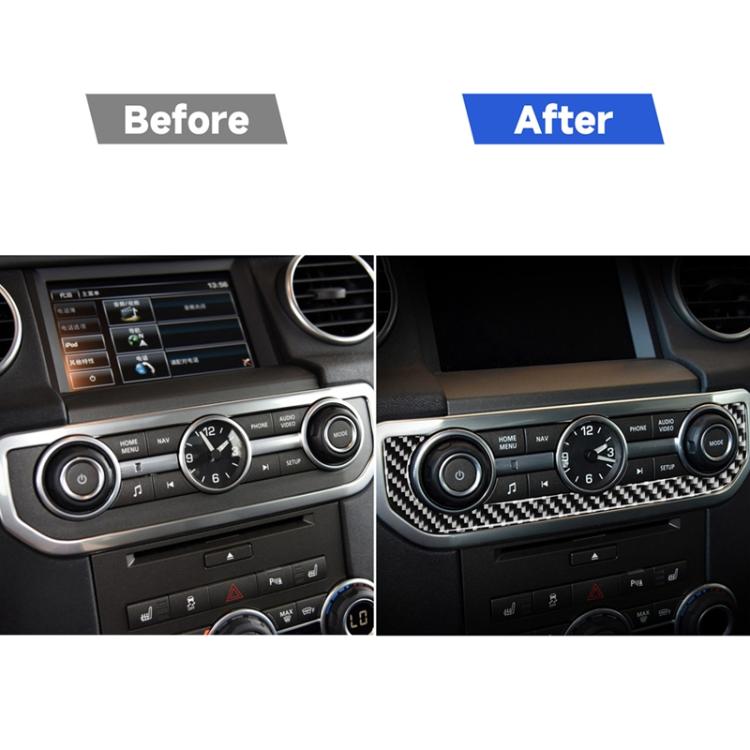 คาร์บอนไฟเบอร์นาฬิกาสติกเกอร์ตกแต่งสำหรับ Land Rover Discovery 4 2010-2016, ซ้ายและขวาไดรฟ์ Universal, Time Clock