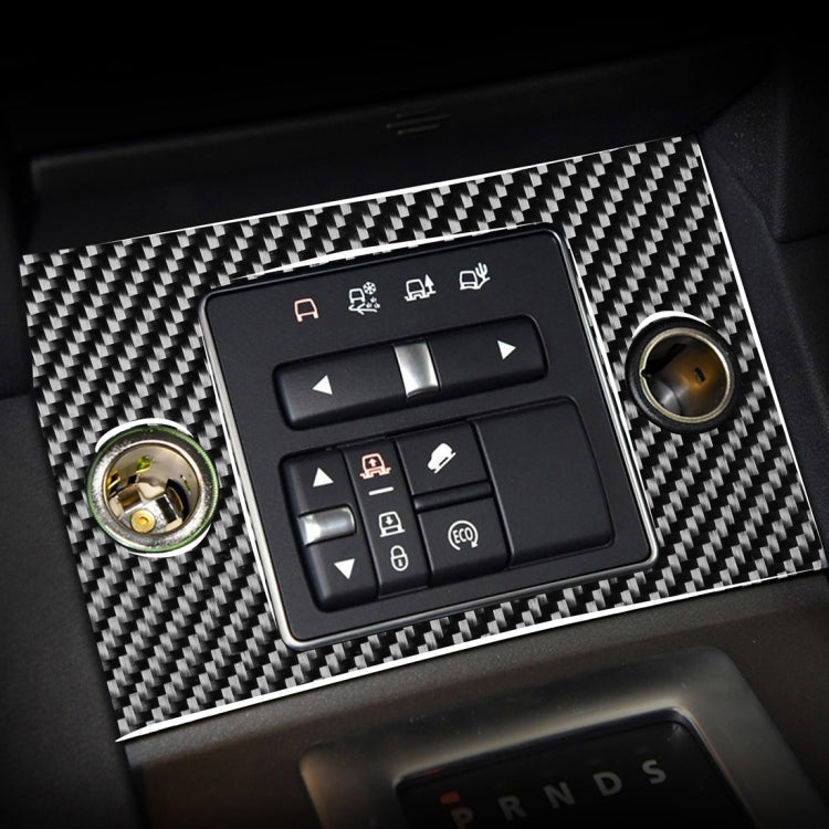 คาร์บอนไฟเบอร์ไฟแช็กแผงสติกเกอร์ตกแต่งสำหรับ Land Rover Discovery 4 2010-2016, ซ้ายและขวา Universal, Cigarette Lighter Panel