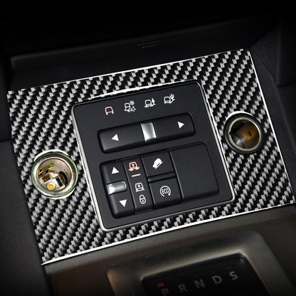 คาร์บอนไฟเบอร์ไฟแช็กแผงสติกเกอร์ตกแต่งสำหรับ Land Rover Discovery 4 2010-2016, ซ้ายและขวา Universal, Cigarette Lighter Panel
