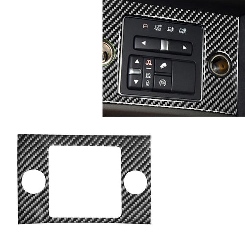 คาร์บอนไฟเบอร์ไฟแช็กแผงสติกเกอร์ตกแต่งสำหรับ Land Rover Discovery 4 2010-2016, ซ้ายและขวา Universal, Cigarette Lighter Panel