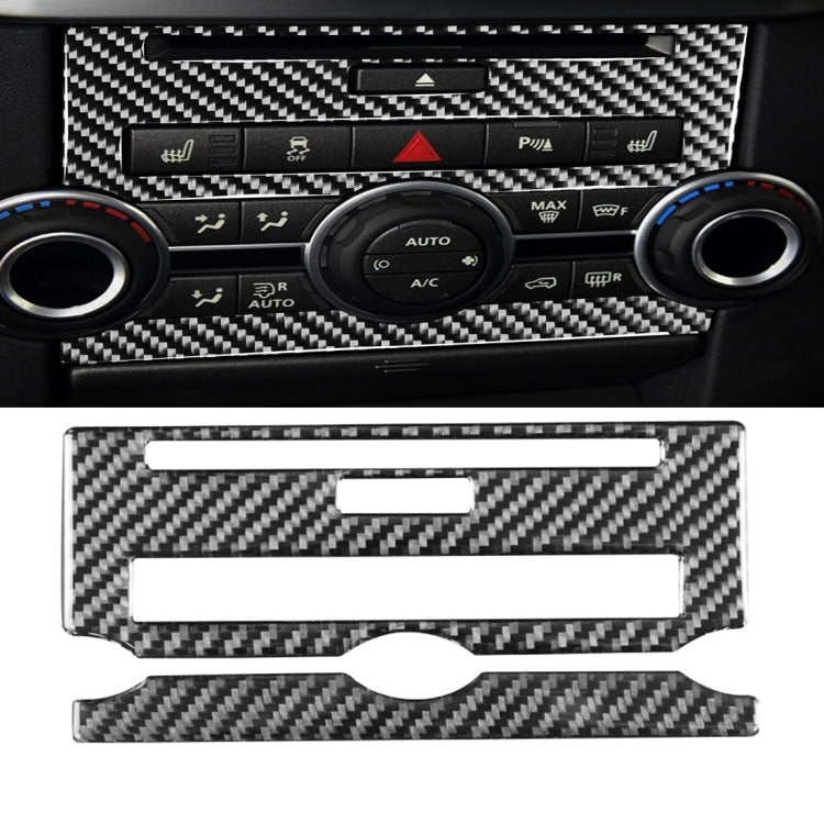 คาร์บอนไฟเบอร์ Central Control CD แผงสติกเกอร์ตกแต่งสำหรับ Land Rover Discovery 4 2010-2016, ซ้ายและขวา Universal, Central Control CD Panel