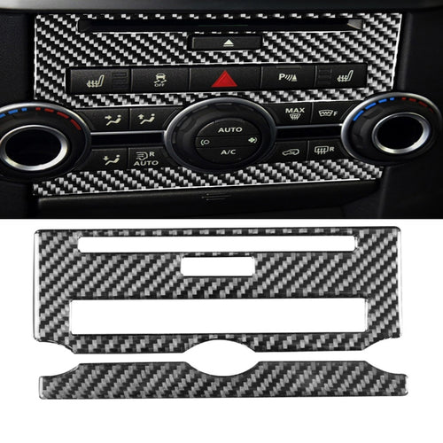 คาร์บอนไฟเบอร์ Central Control CD แผงสติกเกอร์ตกแต่งสำหรับ Land Rover Discovery 4 2010-2016, ซ้ายและขวา Universal, Central Control CD Panel
