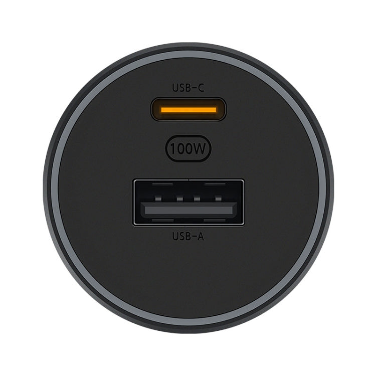 ต้นฉบับ Xiaomi CC07ZM 100W พอร์ตคู่ USB + USB-C / Type-C ที่ชาร์จแบตในรถรุ่นชาร์จเร็ว 1A1C, 100W