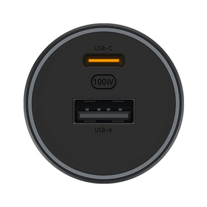 ต้นฉบับ Xiaomi CC07ZM 100W พอร์ตคู่ USB + USB-C / Type-C ที่ชาร์จแบตในรถรุ่นชาร์จเร็ว 1A1C, 100W