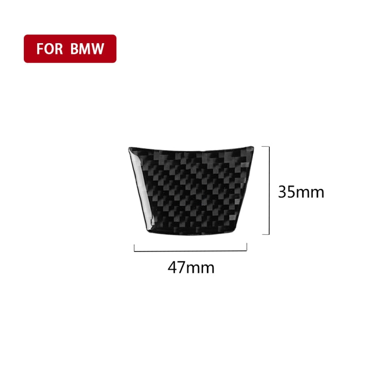 รถคาร์บอนไฟเบอร์สีทึบพวงมาลัยสติกเกอร์ตกแต่งสำหรับ BMW E70 X5 / E71 X6 2008-2013, ไดรฟ์ซ้ายและขวาสากล, Steering Wheel
