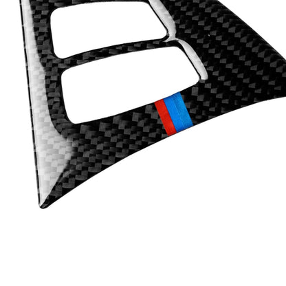 2 ใน 1 รถคาร์บอนไฟเบอร์ Tricolor พวงมาลัยปุ่มสติกเกอร์ตกแต่งสำหรับ BMW E70 X5 2008-2013, ซ้ายและขวาไดรฟ์ Universal, Steering Wheel Buttons(Tricolor)