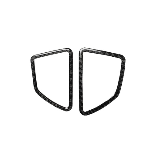 2 ใน 1 รถคาร์บอนไฟเบอร์สีทึบแดชบอร์ด Air Outlet สติกเกอร์ตกแต่งสำหรับ BMW E70 X5 / E71 X6 2008-2013,ไดรฟ์ซ้าย, Dashboard Air Outlet