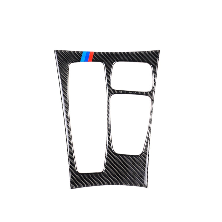 รถคาร์บอนไฟเบอร์ไตรรงค์เกียร์แผงสติกเกอร์ตกแต่งสำหรับ BMW X5 2008-2013 / X6 2009-2014, การกำหนดค่าระดับต่ำไดรฟ์ซ้าย, Gear Panel(Tricolor)