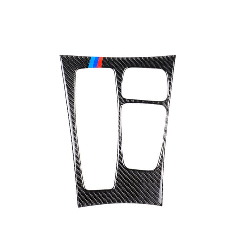 รถคาร์บอนไฟเบอร์ไตรรงค์เกียร์แผงสติกเกอร์ตกแต่งสำหรับ BMW X5 2008-2013 / X6 2009-2014, การกำหนดค่าระดับต่ำไดรฟ์ซ้าย, Gear Panel(Tricolor)