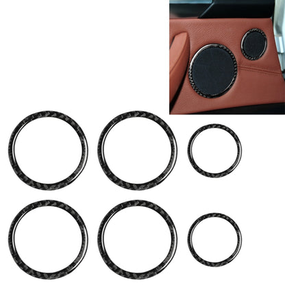 6 ใน 1 รถคาร์บอนไฟเบอร์สีทึบแหวนแตรสติกเกอร์ตกแต่งสำหรับ BMW 2008-2013 E70 / 2008-2014 E71, ไดรฟ์ซ้ายและขวาสากล, Horn Ring