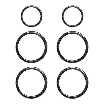 6 ใน 1 รถคาร์บอนไฟเบอร์สีทึบแหวนแตรสติกเกอร์ตกแต่งสำหรับ BMW 2008-2013 E70 / 2008-2014 E71, ไดรฟ์ซ้ายและขวาสากล, Horn Ring