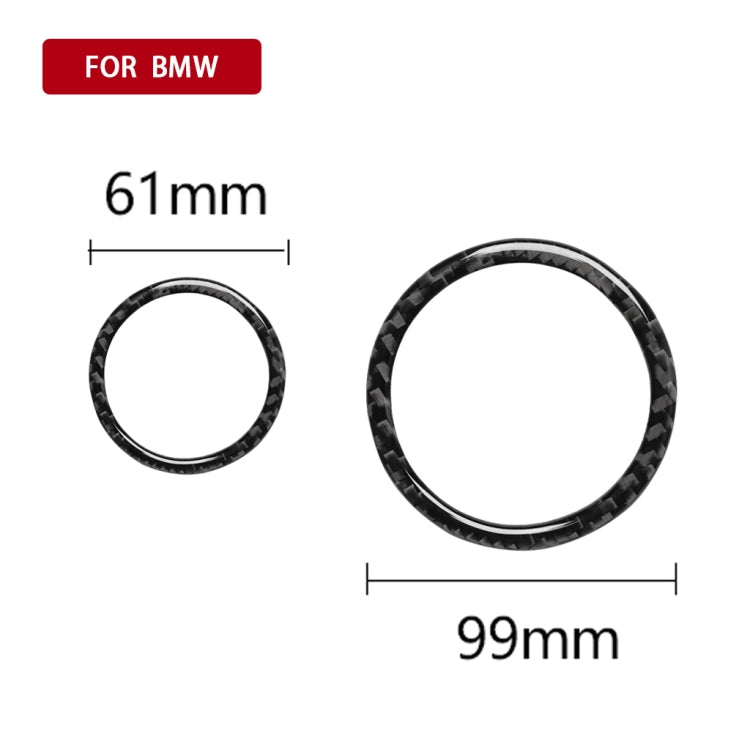 6 ใน 1 รถคาร์บอนไฟเบอร์สีทึบแหวนแตรสติกเกอร์ตกแต่งสำหรับ BMW 2008-2013 E70 / 2008-2014 E71, ไดรฟ์ซ้ายและขวาสากล, Horn Ring