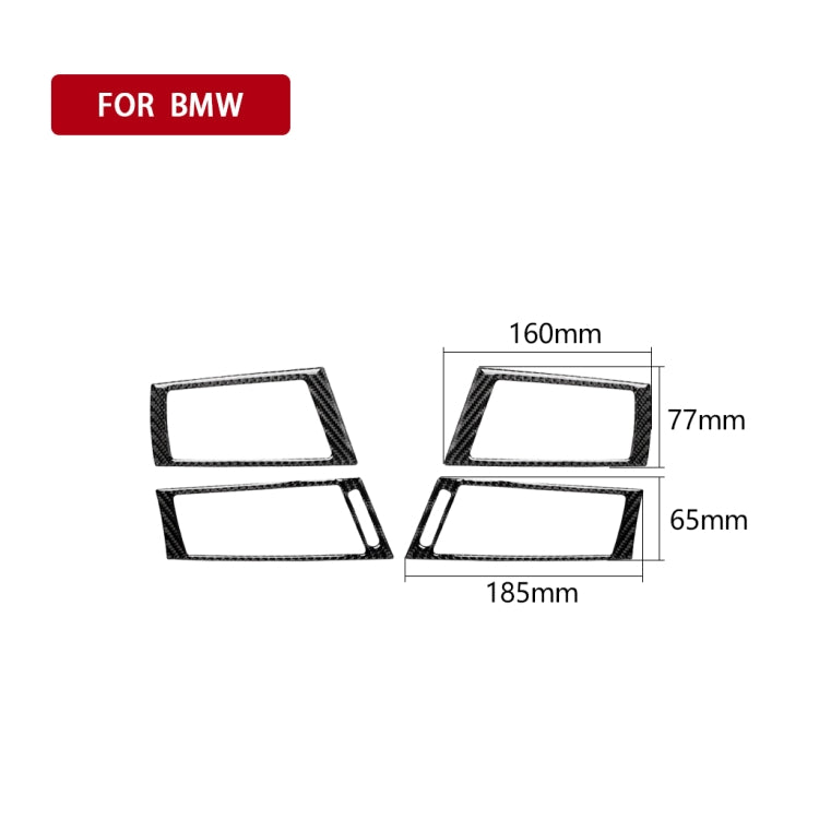 4 ใน 1 รถคาร์บอนไฟเบอร์ด้านข้าง Air Outlet สติกเกอร์ตกแต่งสำหรับ BMW 2008-2013X5 E70/X6 E71,ซ้ายและขวาไดรฟ์ Universal, Side Air Outlet