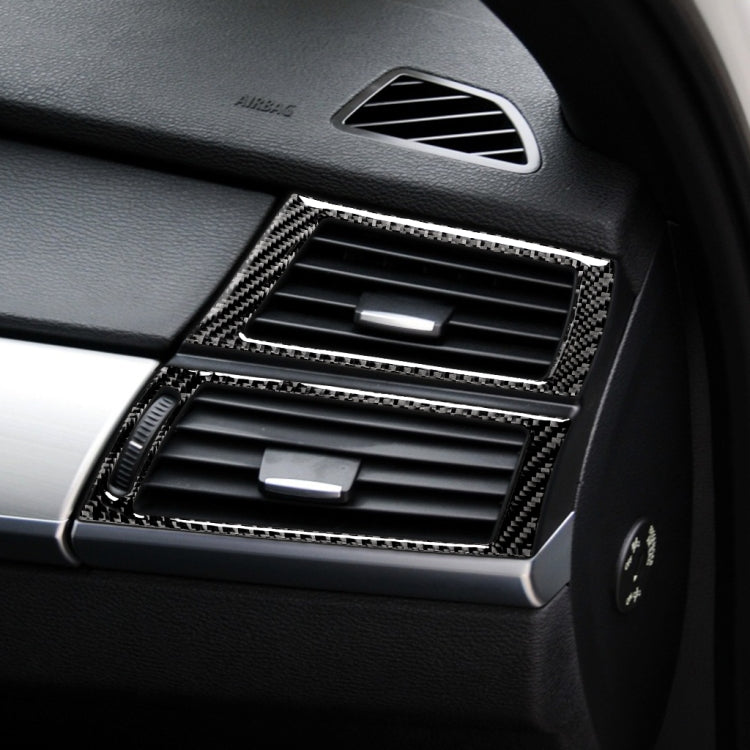 4 ใน 1 รถคาร์บอนไฟเบอร์ด้านข้าง Air Outlet สติกเกอร์ตกแต่งสำหรับ BMW 2008-2013X5 E70/X6 E71,ซ้ายและขวาไดรฟ์ Universal, Side Air Outlet