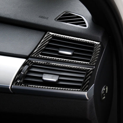 4 ใน 1 รถคาร์บอนไฟเบอร์ด้านข้าง Air Outlet สติกเกอร์ตกแต่งสำหรับ BMW 2008-2013X5 E70/X6 E71,ซ้ายและขวาไดรฟ์ Universal, Side Air Outlet