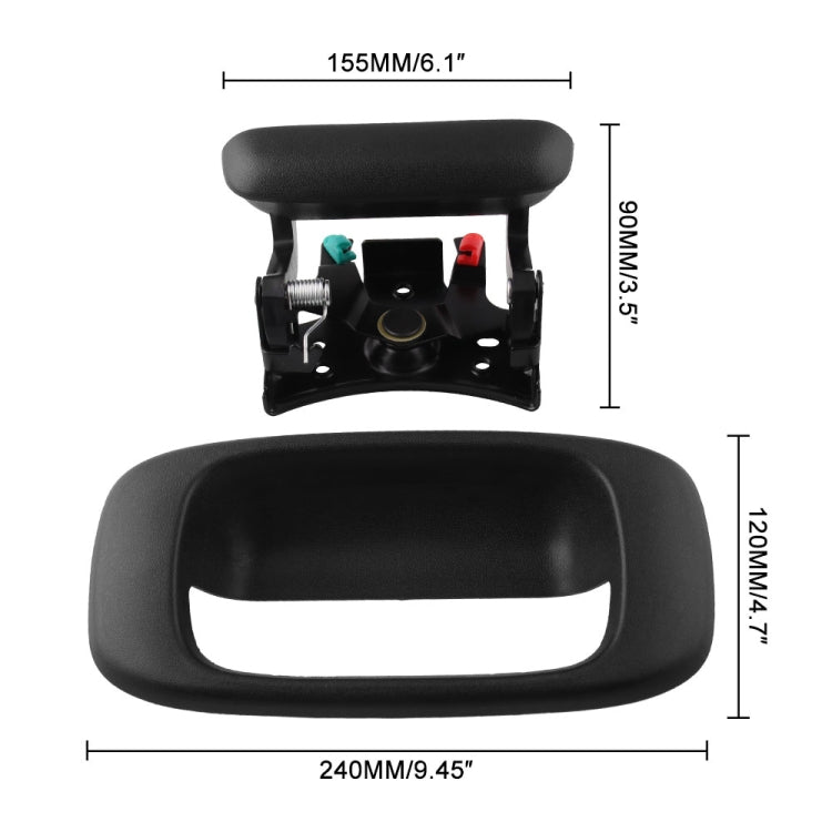 รถ Tailgate Handle Trunk ล็อค PUSH ปุ่มและ BEZEL Trim เปลี่ยน 15997911 สำหรับ Chevrolet GMC, 15997911