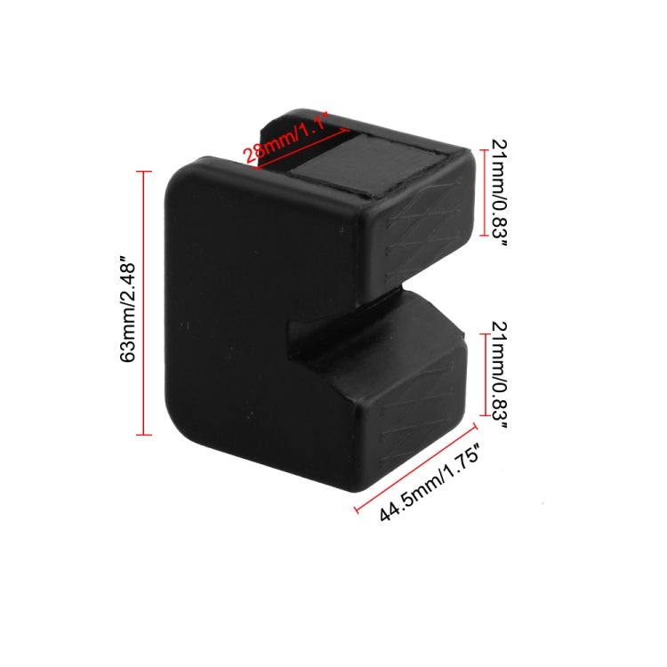 2 ชิ้นรถแจ็คแผ่นอะแดปเตอร์ยางแจ็คแผ่น Slotted กรอบ, Jack Pad Adapter Rubber