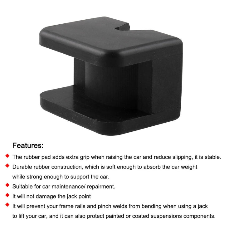 2 ชิ้นรถแจ็คแผ่นอะแดปเตอร์ยางแจ็คแผ่น Slotted กรอบ, Jack Pad Adapter Rubber