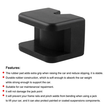 2 ชิ้นรถแจ็คแผ่นอะแดปเตอร์ยางแจ็คแผ่น Slotted กรอบ, Jack Pad Adapter Rubber