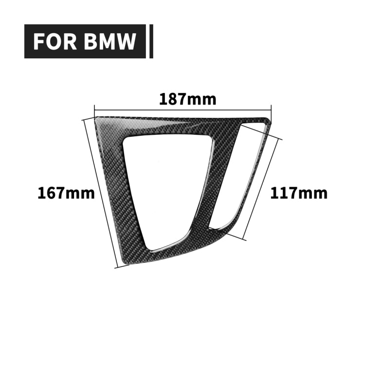 คาร์บอนไฟเบอร์เกียร์ตำแหน่งแผงสติกเกอร์ตกแต่งสำหรับ BMW 2013-2017 3 Series F30 / 3GTSeries F34, ขวา, Gear Position Panel