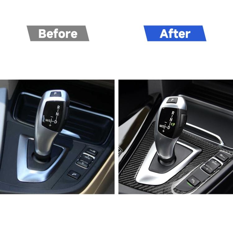 คาร์บอนไฟเบอร์เกียร์ตำแหน่งแผงสติกเกอร์ตกแต่งสำหรับ BMW 2013-2017 3 Series F30 / 3GTSeries F34, ขวา, Gear Position Panel