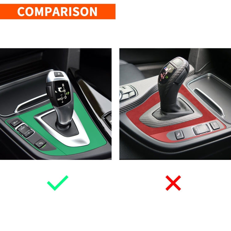 คาร์บอนไฟเบอร์เกียร์ตำแหน่งแผงสติกเกอร์ตกแต่งสำหรับ BMW 2013-2017 3 Series F30 / 3GTSeries F34, ขวา, Gear Position Panel