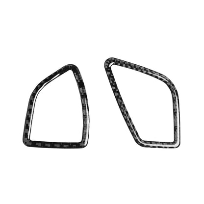 2 ชิ้นรถคาร์บอนไฟเบอร์แดชบอร์ดแอร์ O Utlet ตกแต่งสติ๊กเกอร์สำหรับ BMW 3 Series F30 2013-2018 / 3GTSeries F34 2013-2017, ไดรฟ์ขวา, Dashboard Air Outlet