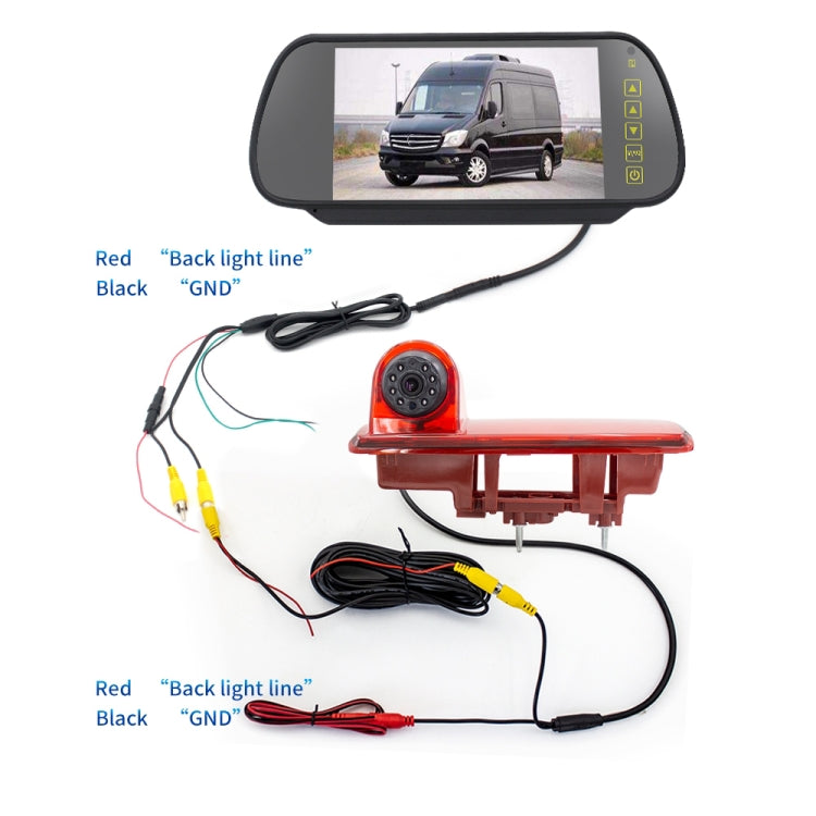 PZ463 รถกันน้ำ 170 องศา + จอภาพมองหลังขนาด 7 นิ้วสำหรับ Renault / Opel, PZ463 + 7 inch Rearview Monitor