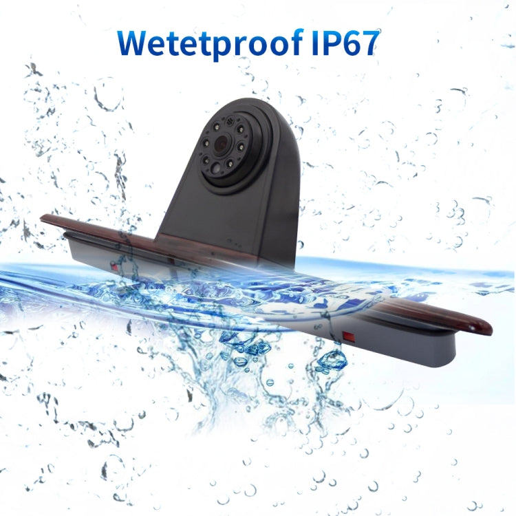 PZ461 รถกันน้ำตำแหน่งสูงไฟท้ายไฟเบรคกล้อง + จอภาพมองหลังขนาด 7 นิ้วสำหรับ Mercedes Benz / Volkswagen, PZ461 + 7 inch Rearview Monitor