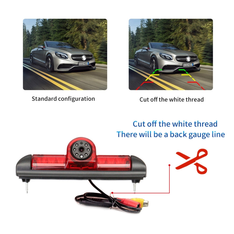 PZ460 รถกันน้ำ HD ตำแหน่งสูงไฟเบรคกล้อง + 7 นิ้วสำหรับ Fiat / Citroen / Peugeot, PZ460  + 7 inch Rearview Monitor