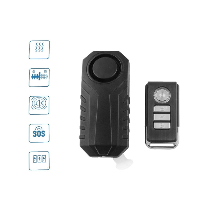 Wireless Anti-Theft Vibration รถจักรยานยนต์ จักรยานกันน้ำ Security Bike Alarm พร้อมรีโมท, MB-AH024