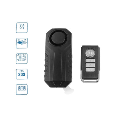 Wireless Anti-Theft Vibration รถจักรยานยนต์ จักรยานกันน้ำ Security Bike Alarm พร้อมรีโมท, MB-AH024