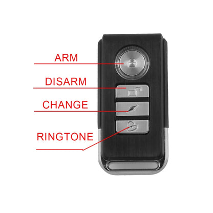Wireless Anti-Theft Vibration รถจักรยานยนต์ จักรยานกันน้ำ Security Bike Alarm พร้อมรีโมท, MB-AH024