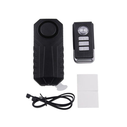 Wireless Anti-Theft Vibration รถจักรยานยนต์ จักรยานกันน้ำ Security Bike Alarm พร้อมรีโมท, MB-AH024
