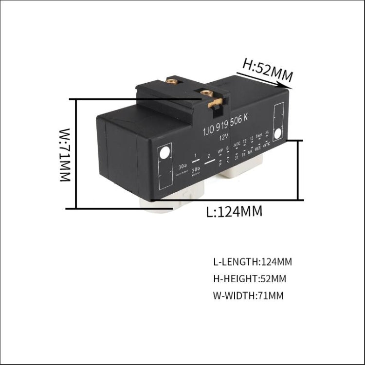 รีเลย์รถเครื่องปรับอากาศ Controller 1J0919506K สำหรับ Volkswagen Bora/Golf 4, A2108