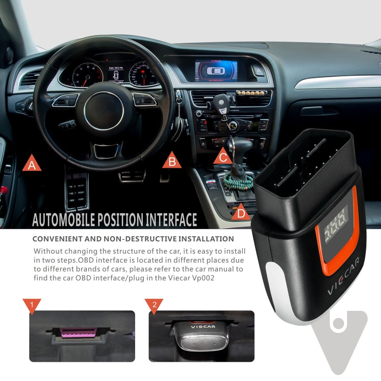 Viecar VP002 รถ Mini OBD Fault Detector V1.5 WiFi เครื่องมือวินิจฉัย, VP002