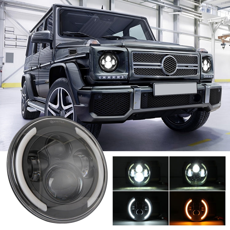 7 นิ้ว H4 / H13 DC 9V-30V 3000LM 3000K-6000K 25W รถทรงกลม LED ไฟหน้าสำหรับ Jeep Wrangler พร้อม Angel Eye, For Jeep Wrangler